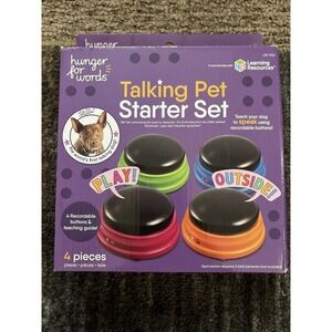 Hunger For Words Talking Pet Starter Set 4 piece Set Recordable Buttons